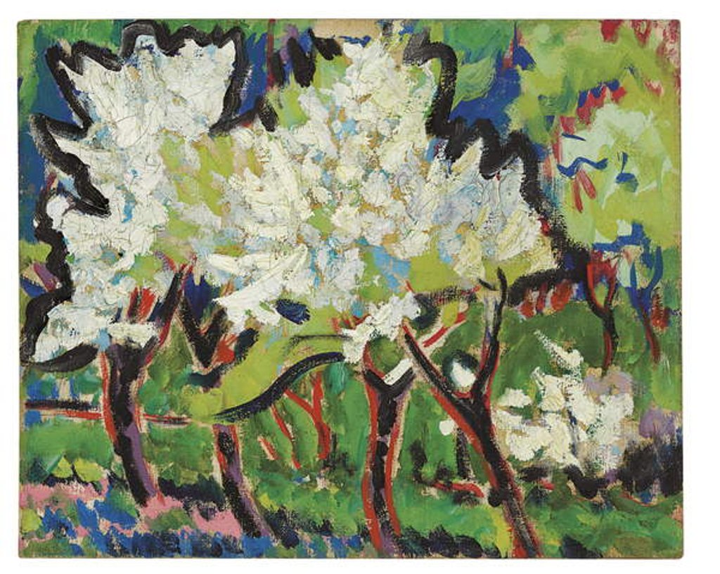 Detail of Flowering Trees IV, 1909 by Ernst Ludwig Kirchner