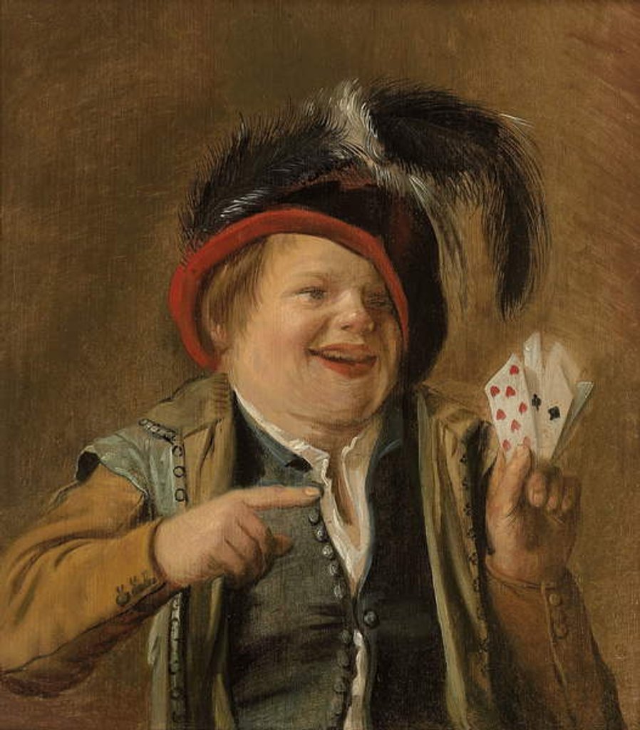 Detail of A Card Player by Judith Leyster