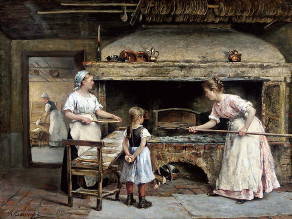 Detail of Inside a Bakery, 1885 by Gustaf Olaf Cederstrom