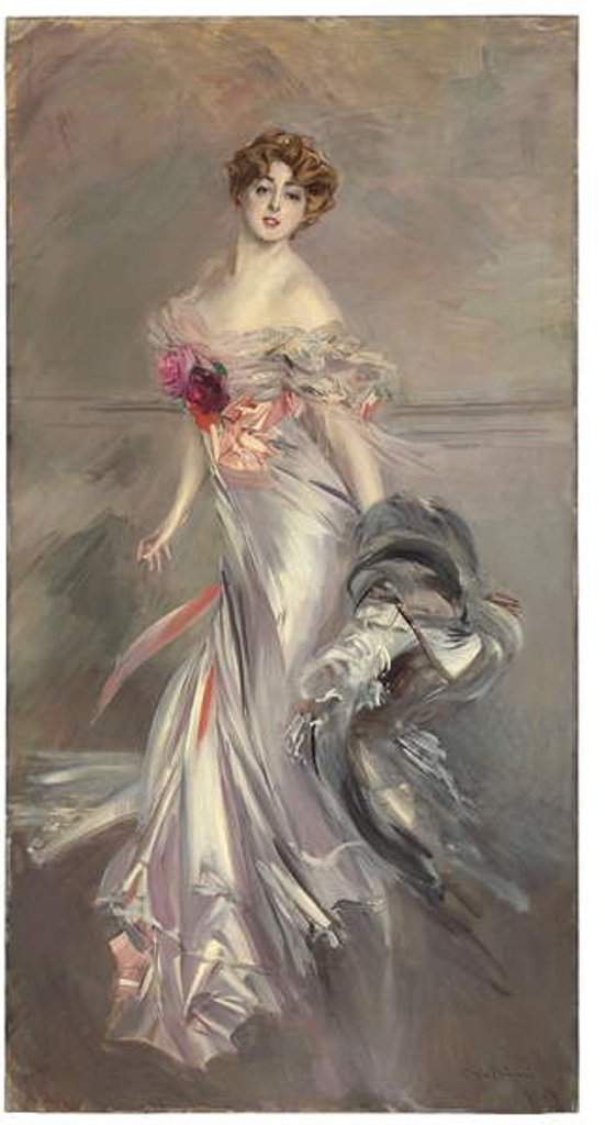 Detail of Portrait of Marthe Régnier, 1905 by Giovanni Boldini
