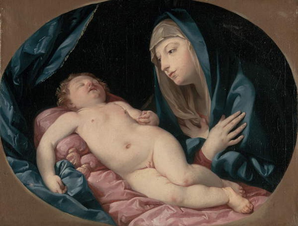 Detail of The Madonna adoring the sleeping Child by Guido Reni