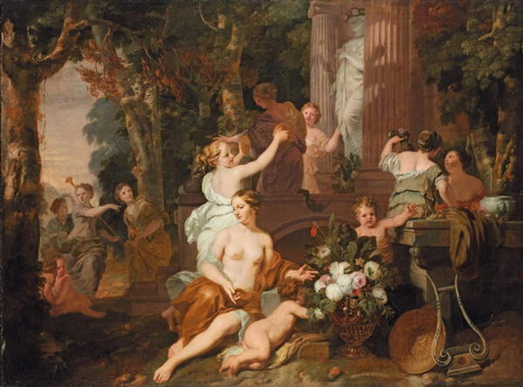 Detail of Nymphs and Bacchantes paying homage at the temple of Flora by Gerard de Lairesse