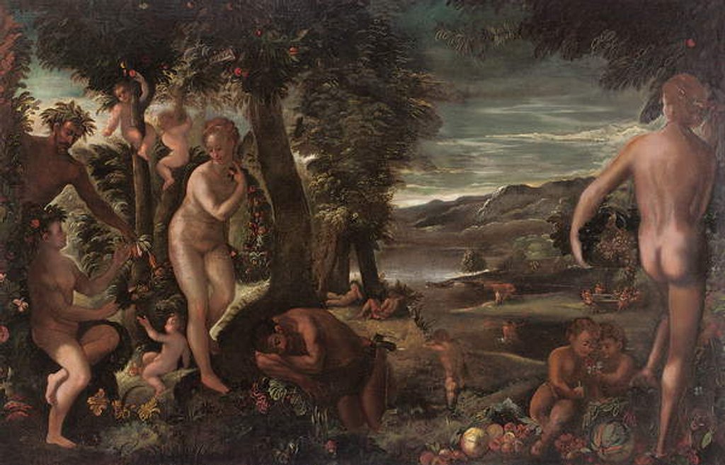 Detail of The Golden Age by Karel Van (follower of) Mander