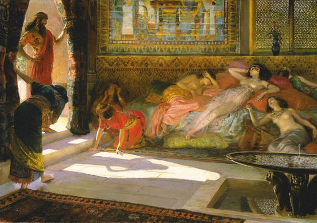 Detail of New Arrival at the Harem, Thebes, 18th Dynasty, c.1890 by Georges Marie Rochegrosse