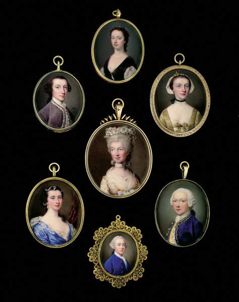 Detail of Group of miniatures by European School