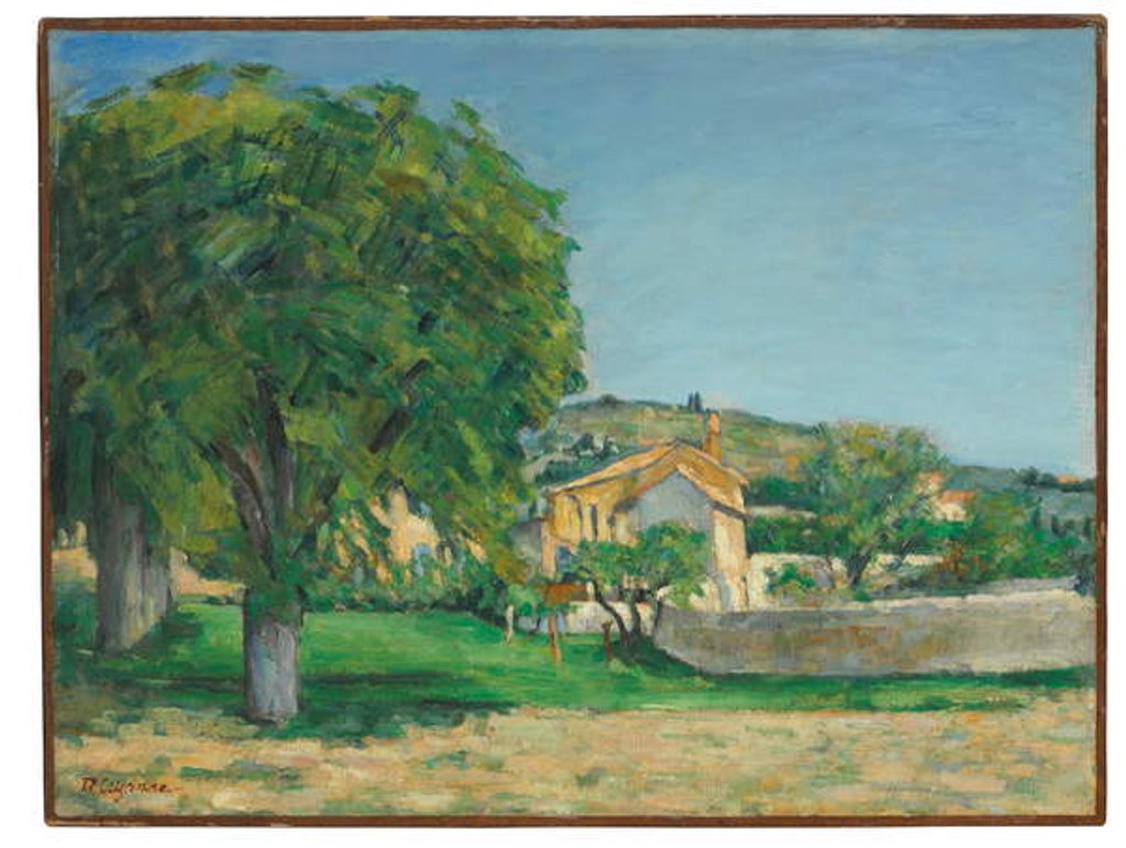 Detail of Chestnut trees and farm at Jas de Bouffan, c.1876 by Paul Cezanne