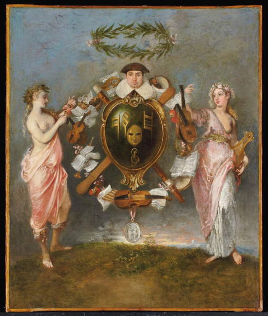 Detail of The Union of Comedy and Music by Jean Antoine Watteau