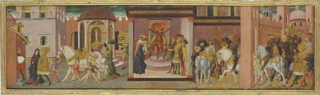 Detail of The Story of Trajan and the Widow, panel from a cassone, c.1450 by Giovanni di Ser Giovanni Scheggia