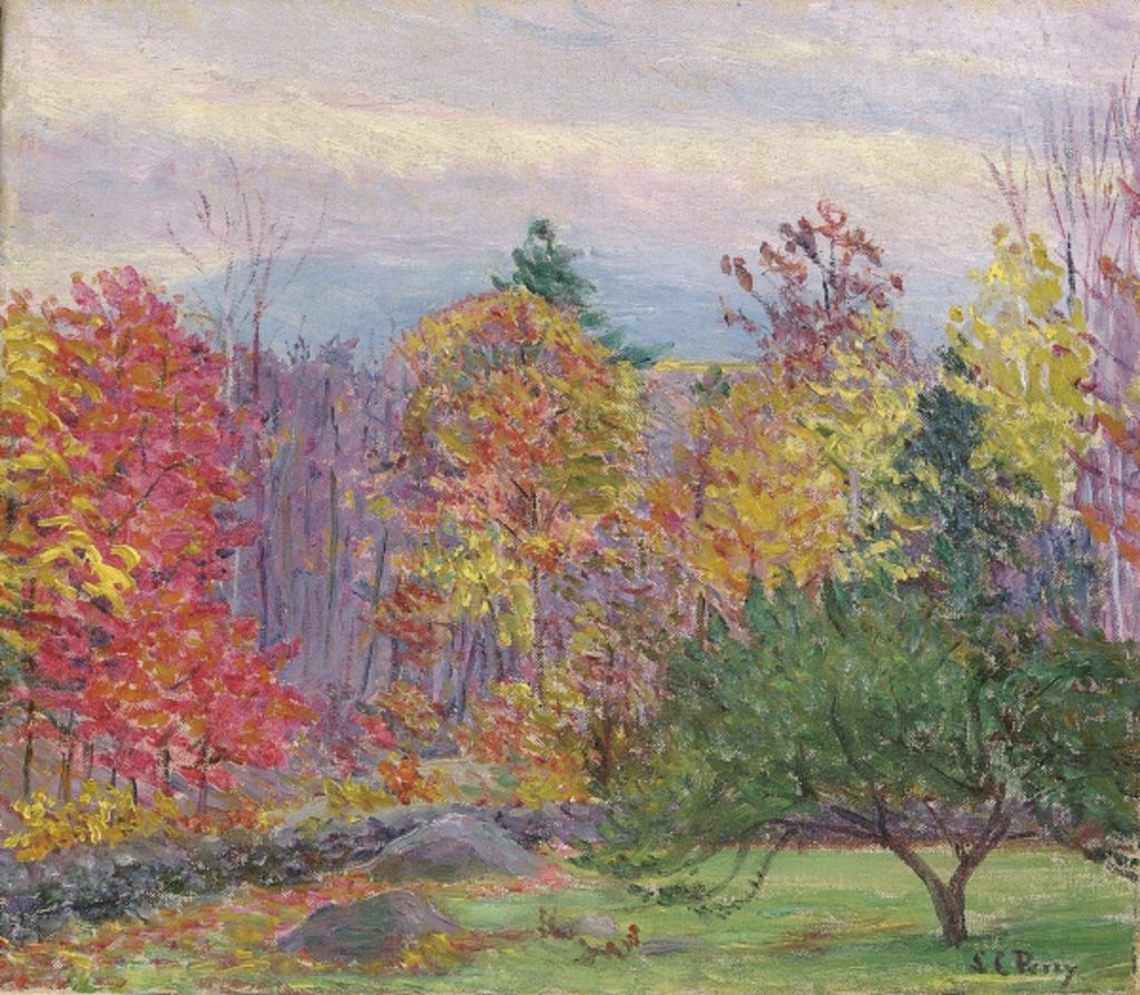 Detail of Landscape at Hancock, New Hampshire, October 1923 by Lilla Cabot Perry