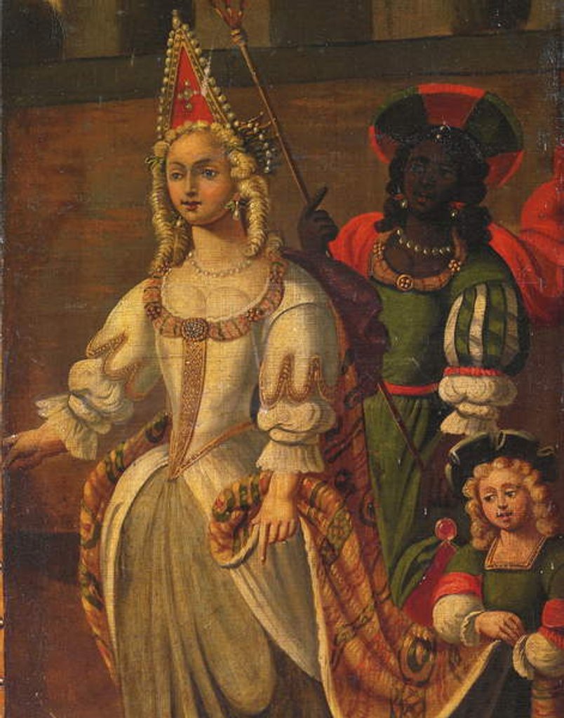 Detail of Four-fold double-sided screen, c.1700 by Anglo-Flemish School