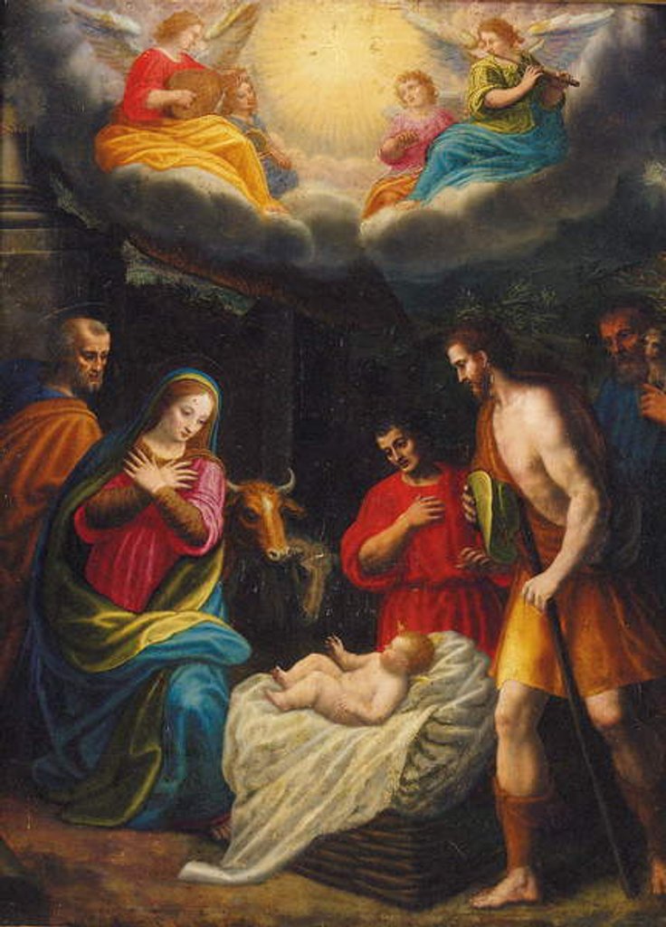 Detail of The Adoration of the Shepherds by Giovanni Il Cosci (circle of) Balducci