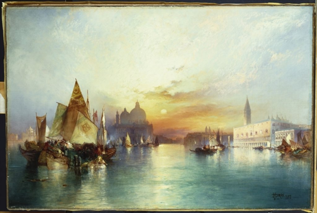 Detail of Venice, 1897 by Thomas Moran