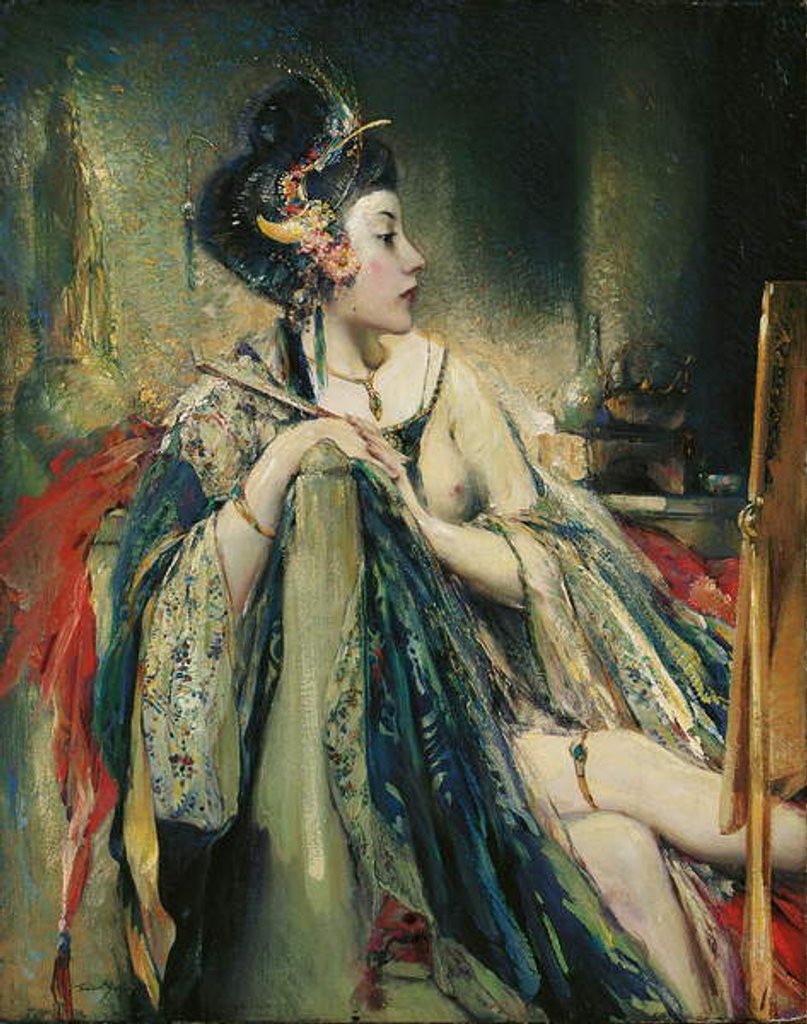 Detail of An Exotic Woman at her Toilette by Eric Pape