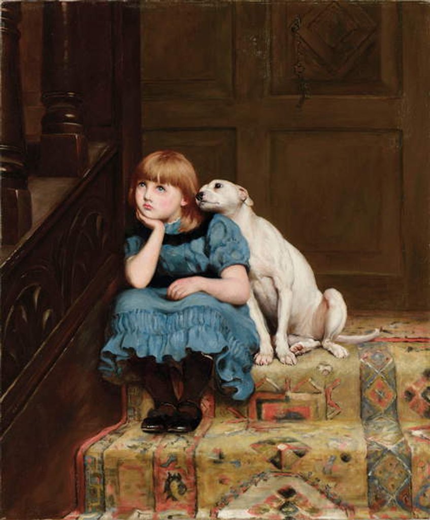 Detail of Sympathy by Briton Riviere