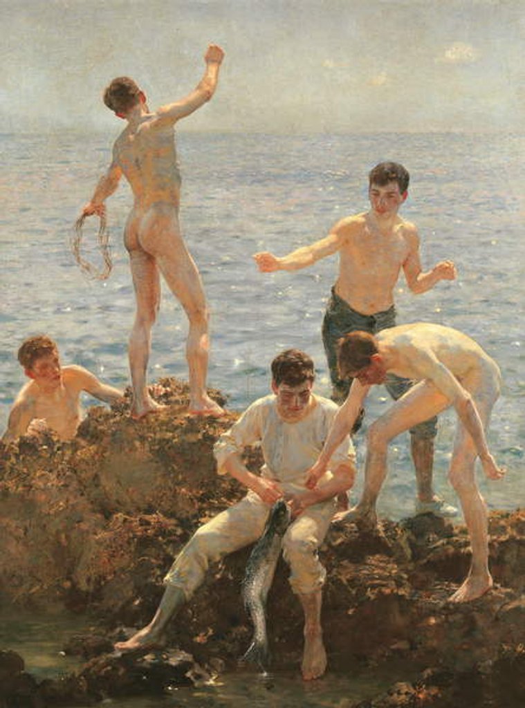 Detail of Midsummer Morning, 1908 by Henry Scott Tuke