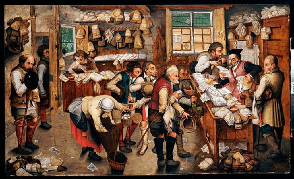 Detail of Peasants Paying Tithes by Pieter the Younger Brueghel