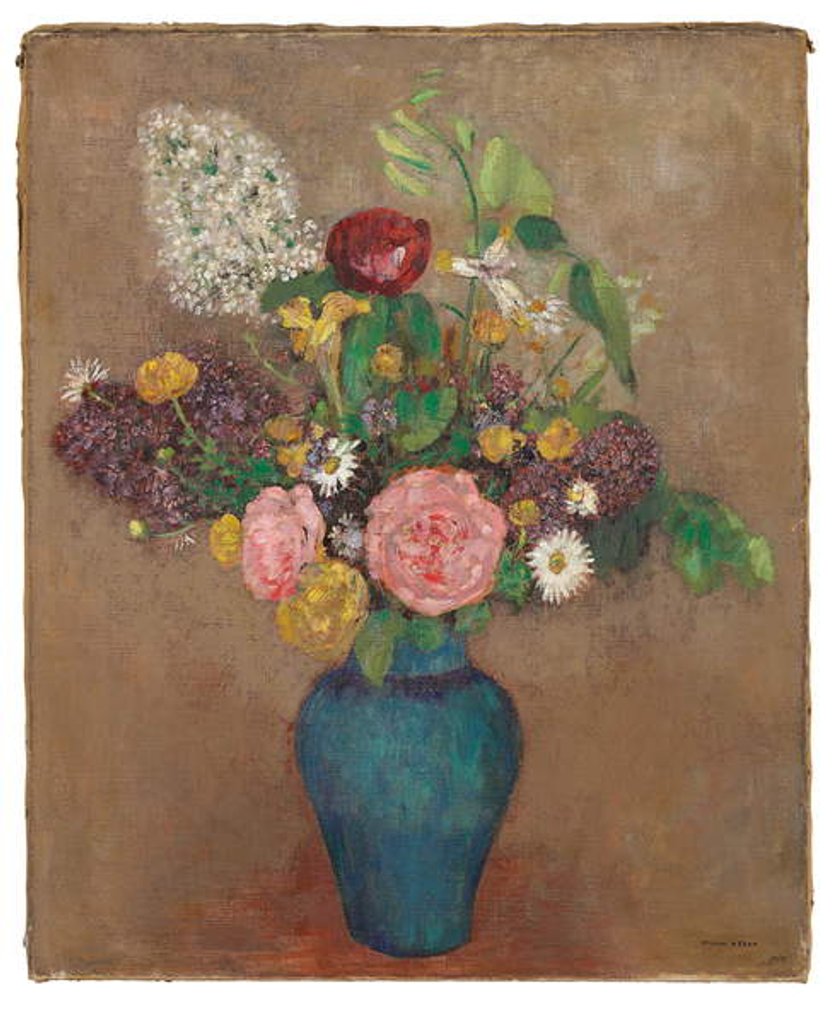 Detail of Vase of flowers by Odilon Redon