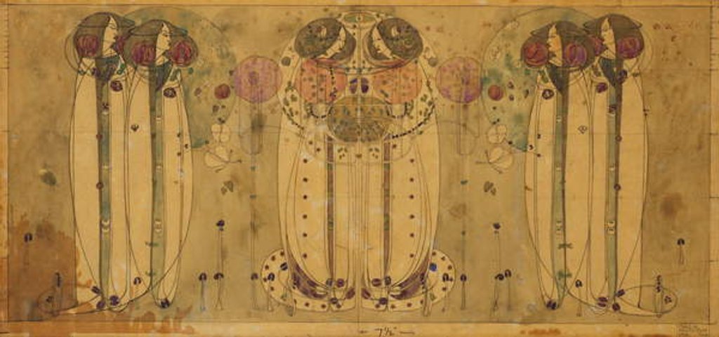Detail of The Wassail, 1900 by Charles Rennie Mackintosh