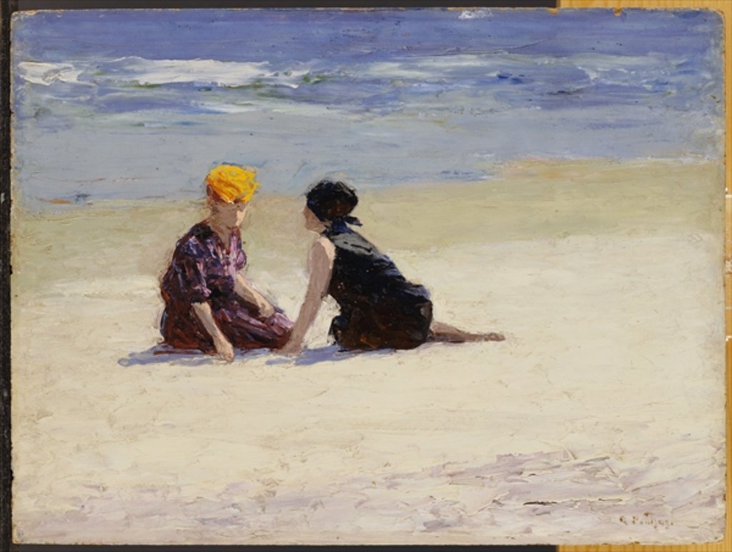 Detail of Confidences by Edward Henry Potthast