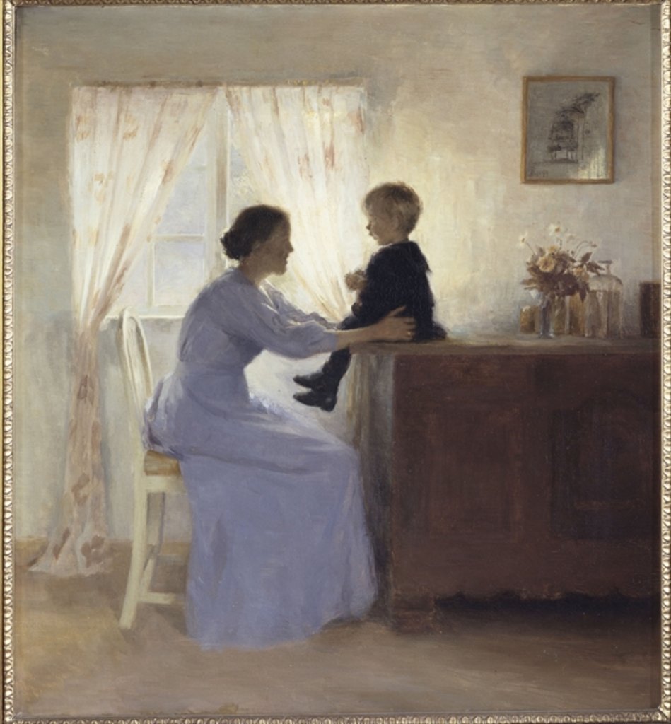 Detail of A Mother and Child in an Interior, 1898 by Peter Vilhelm Ilsted