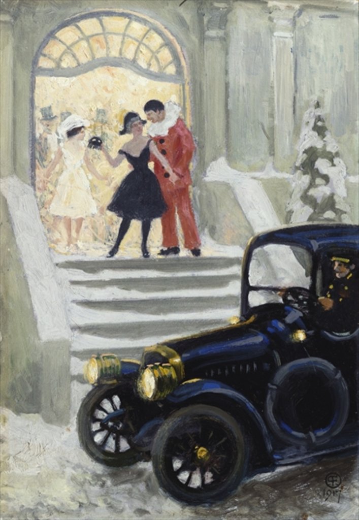 Detail of After the Ball, 1917 by Paul Fischer