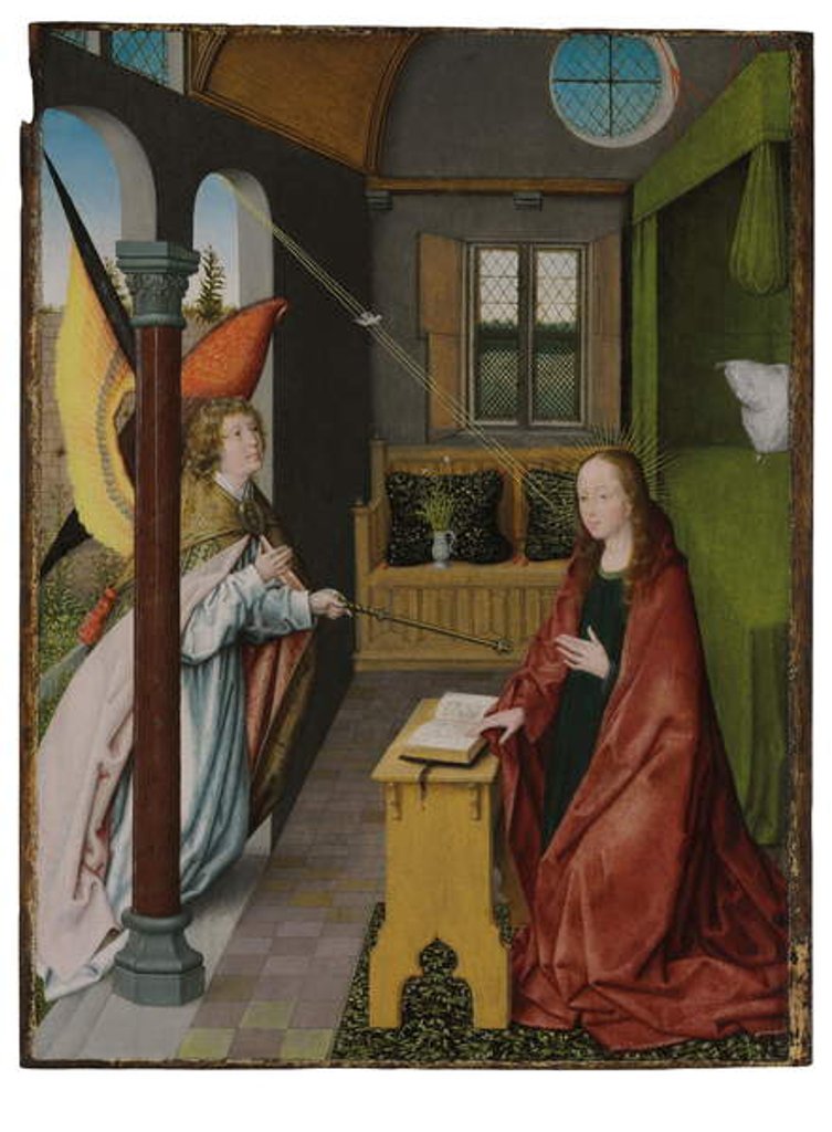 Detail of The Annunciation by Jan II Provost