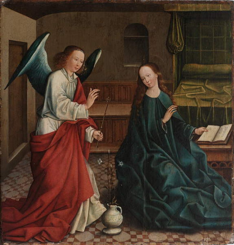 Detail of The Annunciation by Master of the Legend of St. Mary Magdalene (circle of)