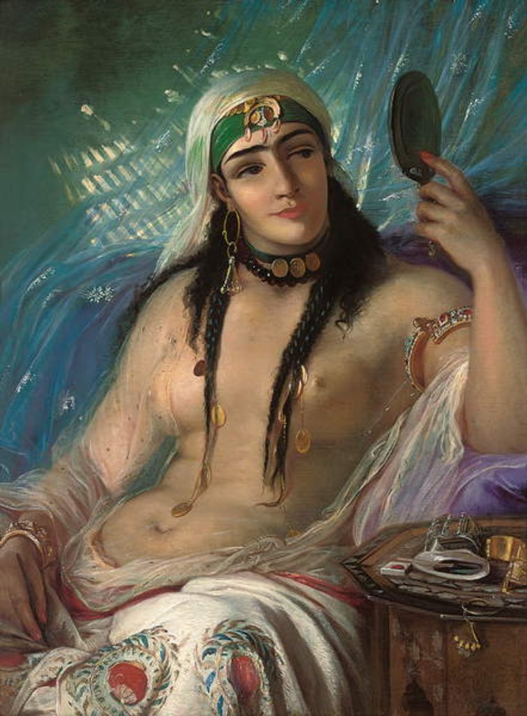 Detail of Odalisque by Elisabeth Maria Anna Jerichau-Baumann