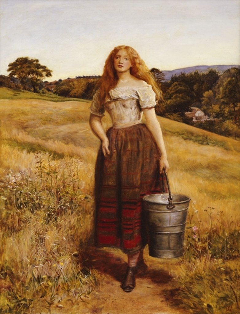 Detail of The Farmer's Daughter by John Everett Millais