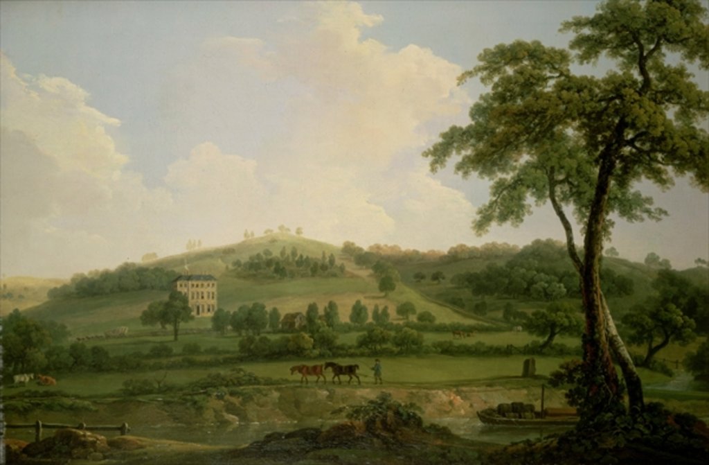 Detail of View of Oakage Hall, Colwich by Nicholas Thomas Dall