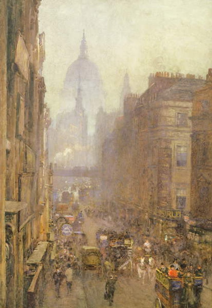 Detail of Fleet Street, 1892 by Rose Maynard Barton