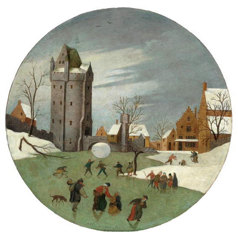 Detail of The Month of January, 1606 by Abel Grimmer or Grimer