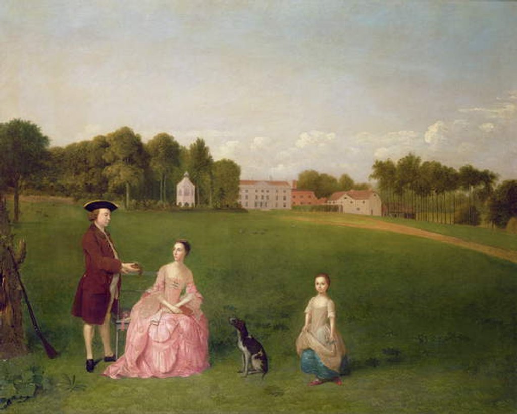 Detail of The Cropp Family of Shudy Camps Park, Cambridge, 1759 by Arthur Devis