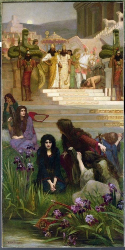 Detail of The Daughters of Judah in Babylon by Herbert Gustave Schmalz