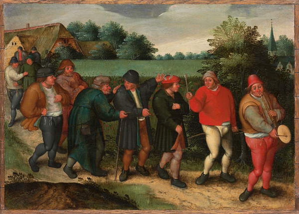 Detail of The Procession of the Groom by Maerten van Cleve