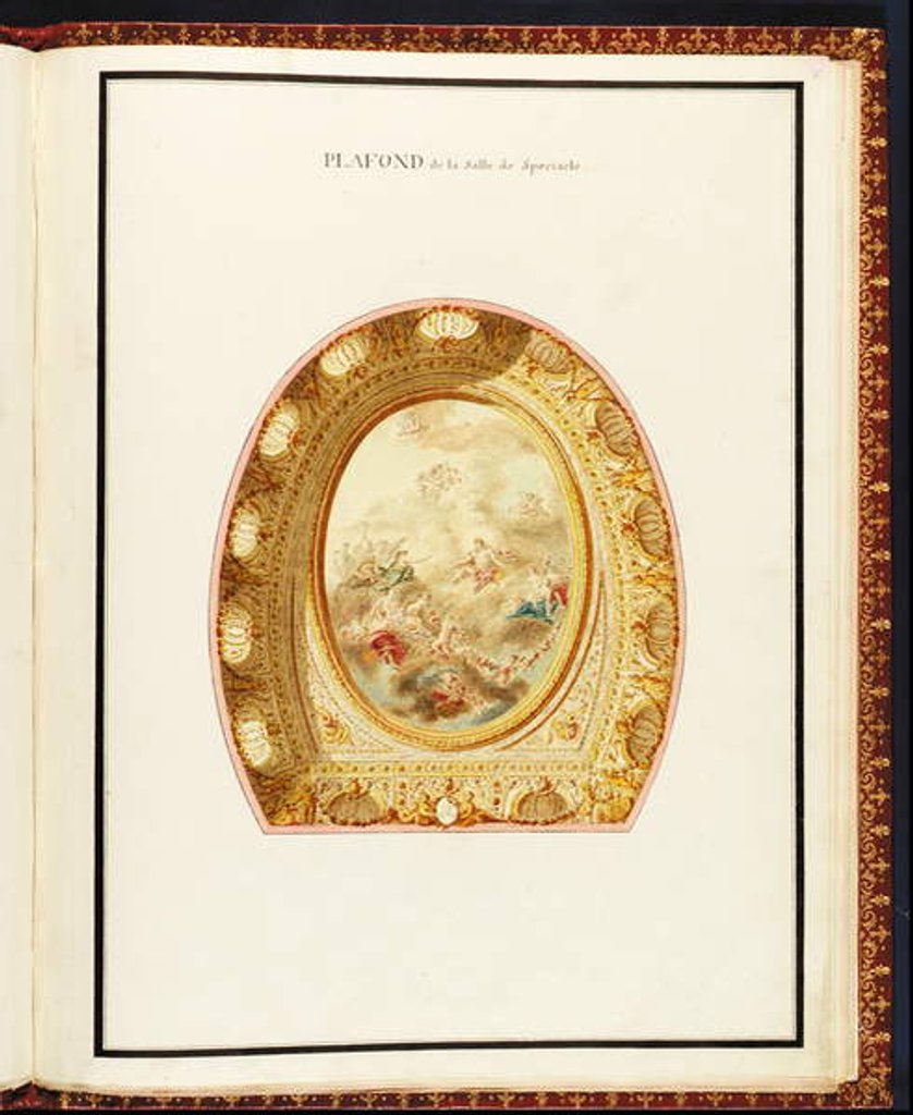 Detail of Plafond de la salle de spectacle, from Recueil des plans du Petit Trianon by Richard Mique, 1781 by Richard Mique