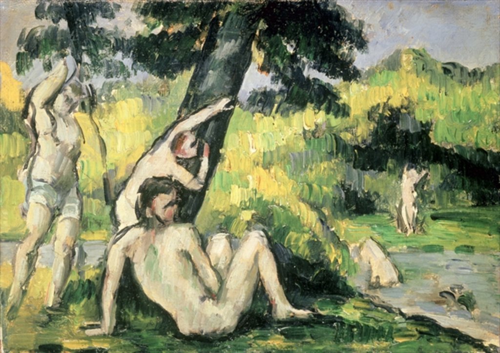 Detail of The Bathing Place by Paul Cezanne