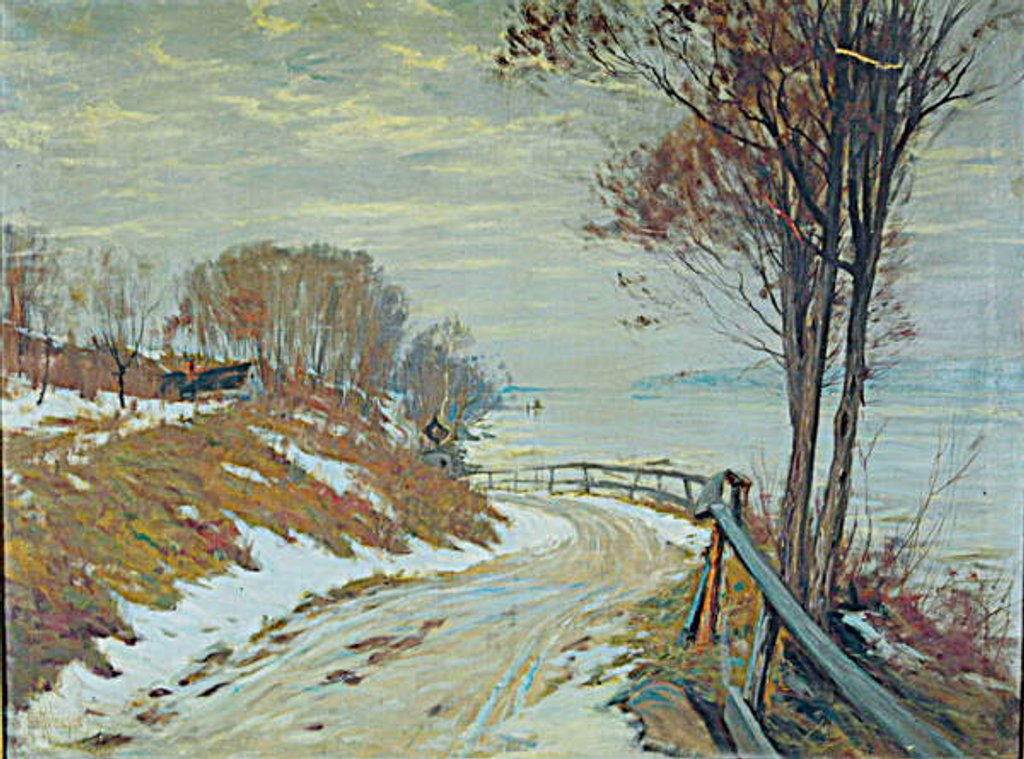 Detail of Road through a snowy landscape by Hal Robinson
