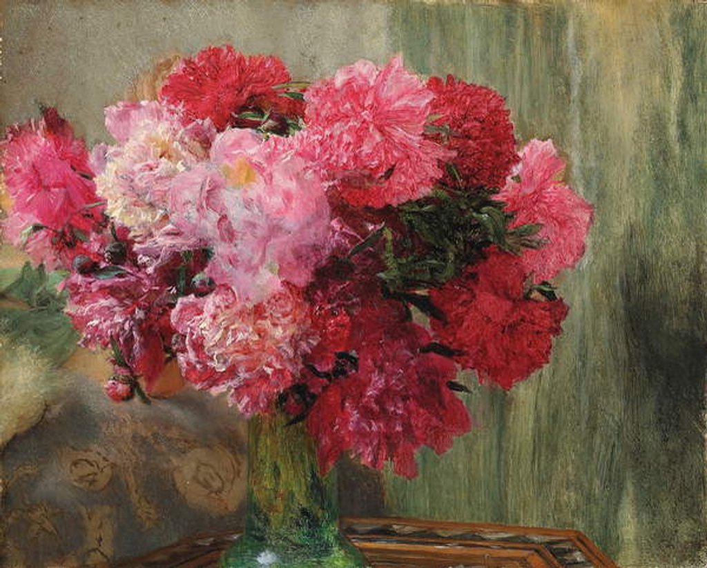 Detail of Japanese Peonies by Lawrence Alma-Tadema