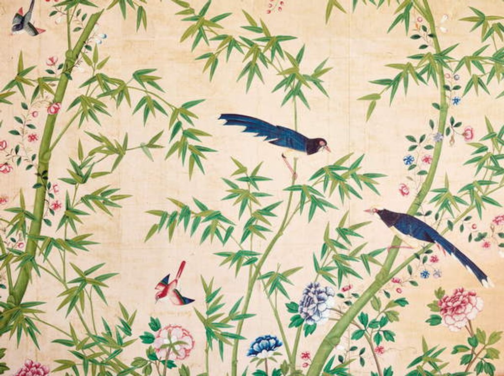 Detail of Fragment of wallpaper, late 18th - early 19th century or later by School Chinese