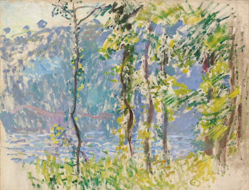 Detail of Paysage à Villez by Claude Monet