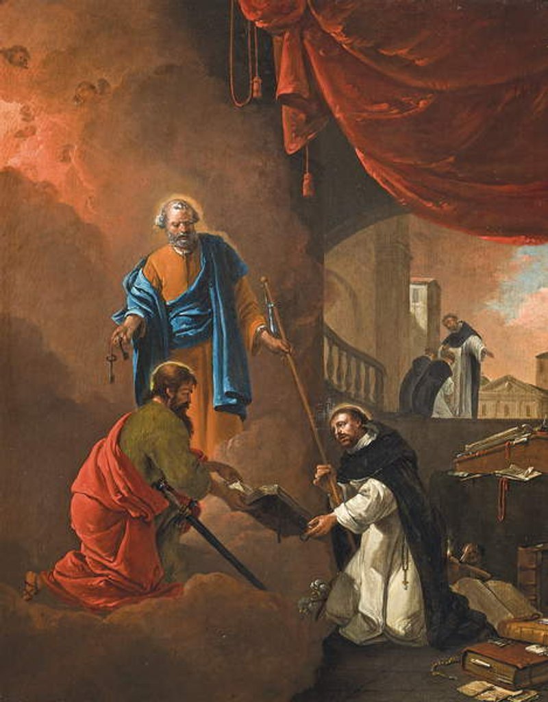 Detail of The Vision of Saint Dominic, with Saint Dominic blessing two missionary friars beyond by Thomas Wyck