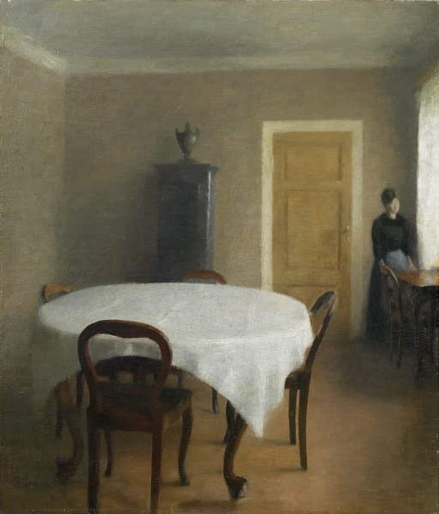 Detail of Interior, the Dining Room in Hammershøi's Childhood Home, Frederiksberg Allé, 1891 by Vilhelm Hammershoi