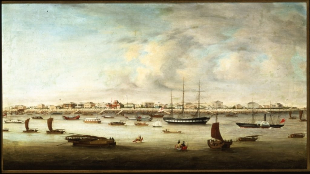 Detail of Chinese Fishing Vessels, Shanghai, c.1857 by Qua Chow