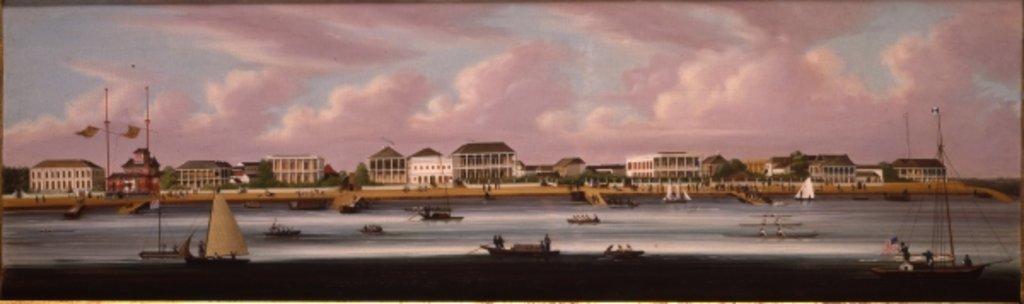 Detail of The Shanghai Regatta with a View of the Bund, c.1850 by School Chinese