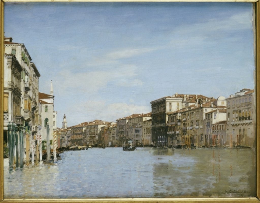 Detail of The Grand Canal, Venice by Alberto Pasini