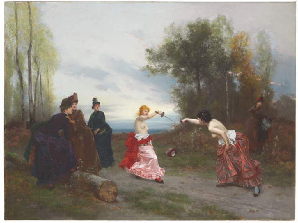 Detail of The Duel, 1884 by Emile Antoine Bayard