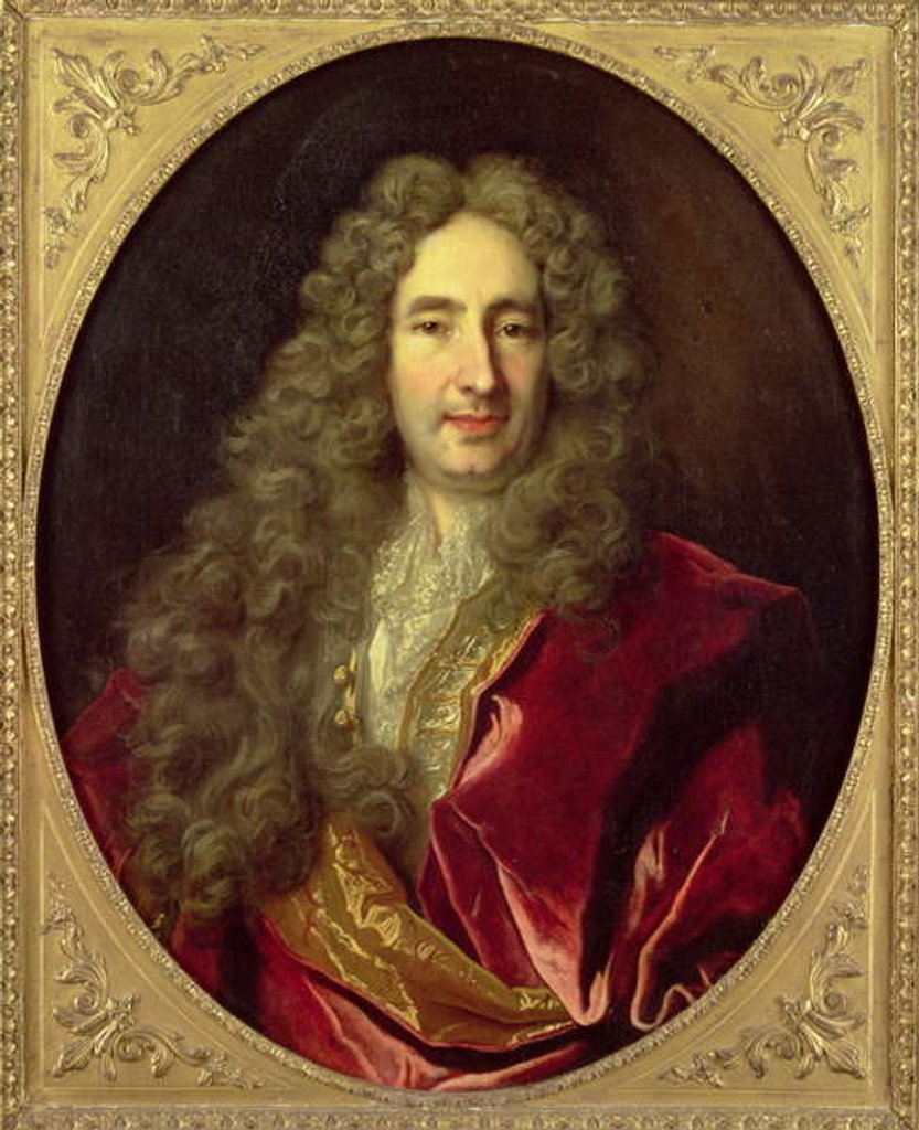 Detail of Portrait of Edme Boursault by Nicolas de Largilliere