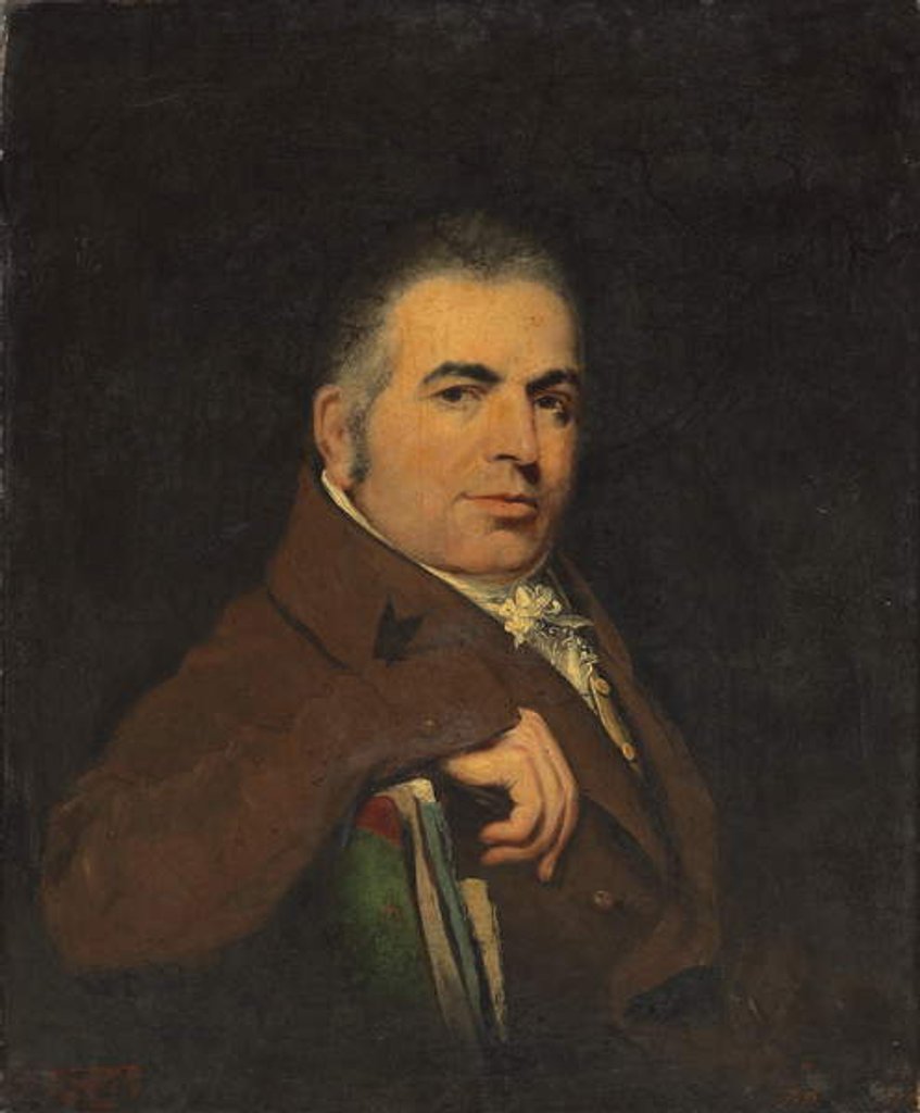 Detail of Portrait of an artist, 1819 by Benjamin Duterrau
