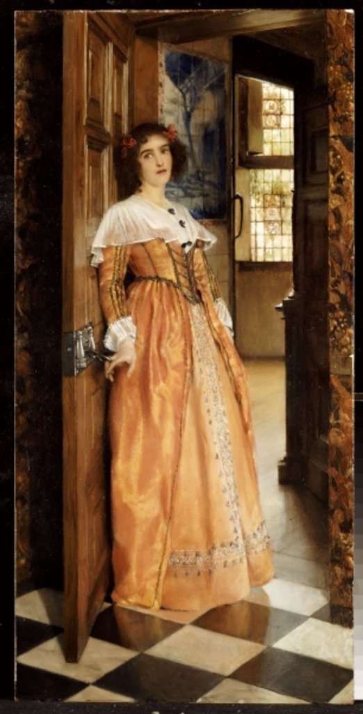 Detail of At the Doorway, c.1898 by Laura Theresa (1852-1909) Alma-Tadema